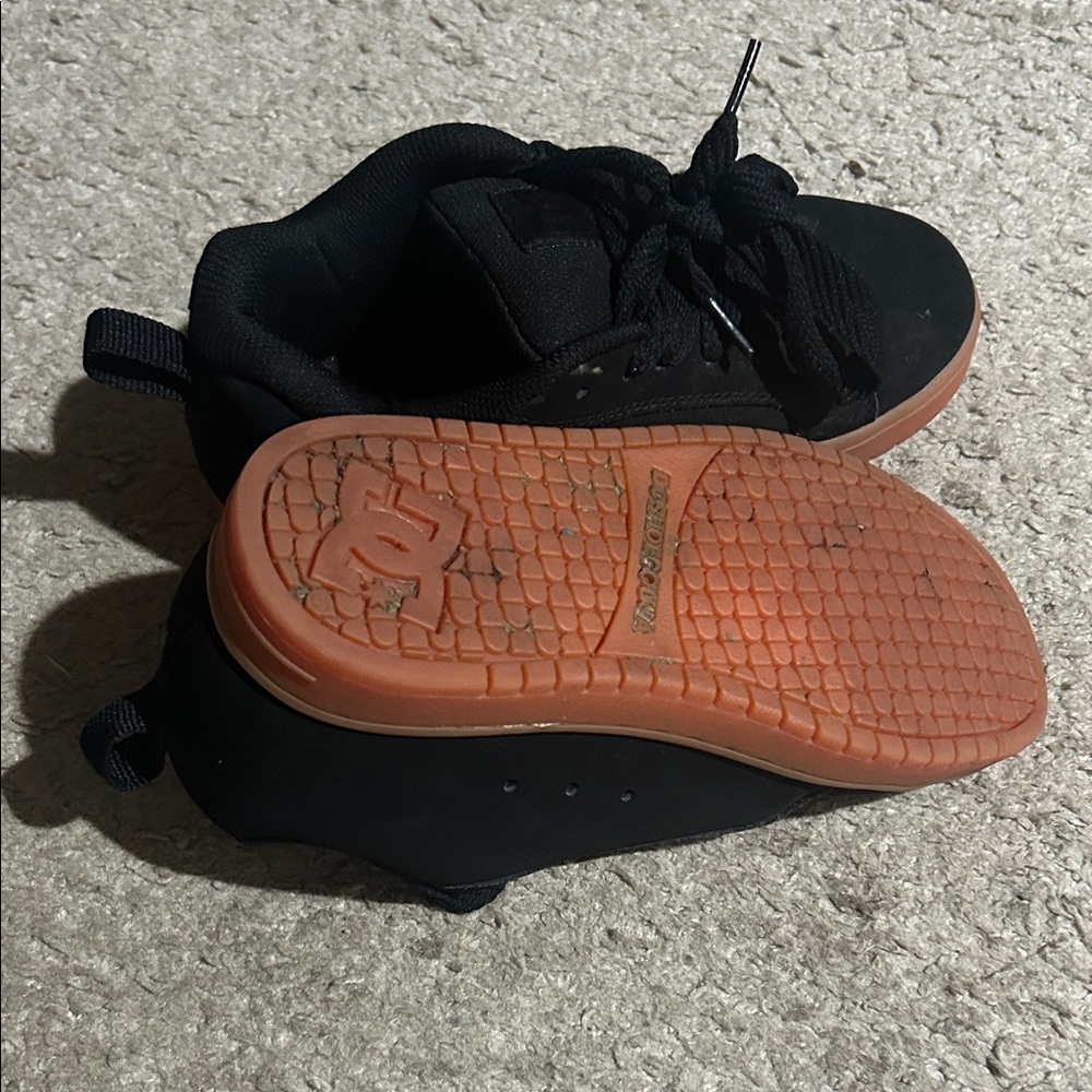 DC Black Sneakers with Brown Gum Sole - Picture 3 of 3